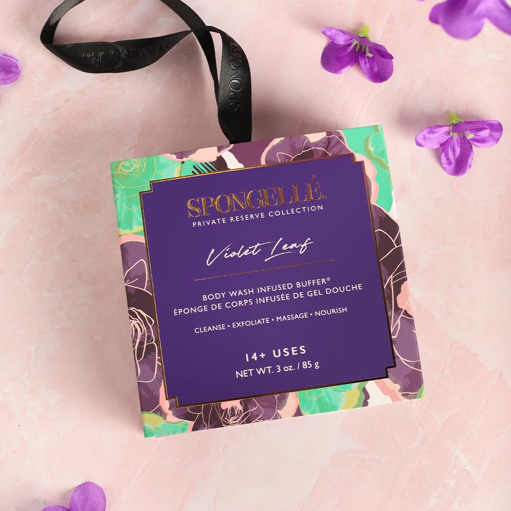 Spongelle' Violet Leaf - Body Wash Infused Buffer Beauty & Personal Care SPONGELLÉ