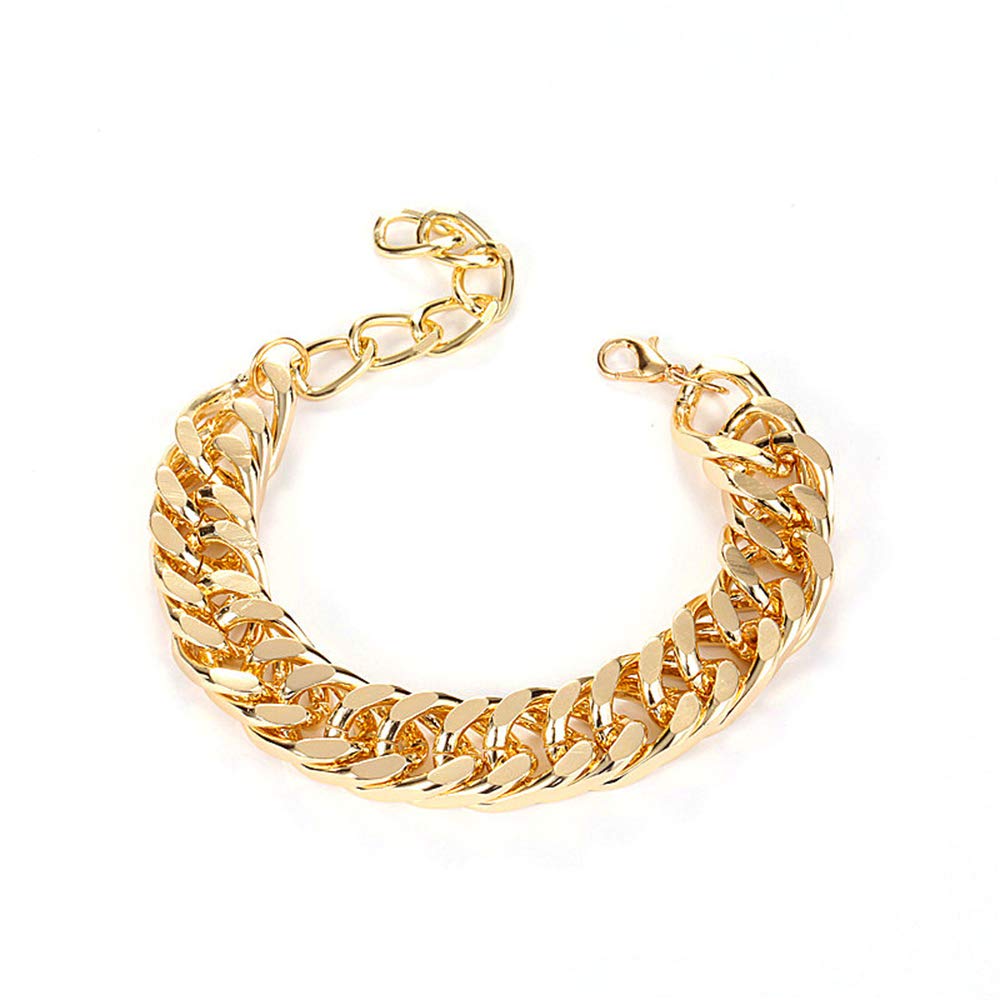 RELOVET Chunky Necklace Choker Link Curb Chain Chic Gold for Women Fashion Gift for Her Beauty & Personal Care RELOVET