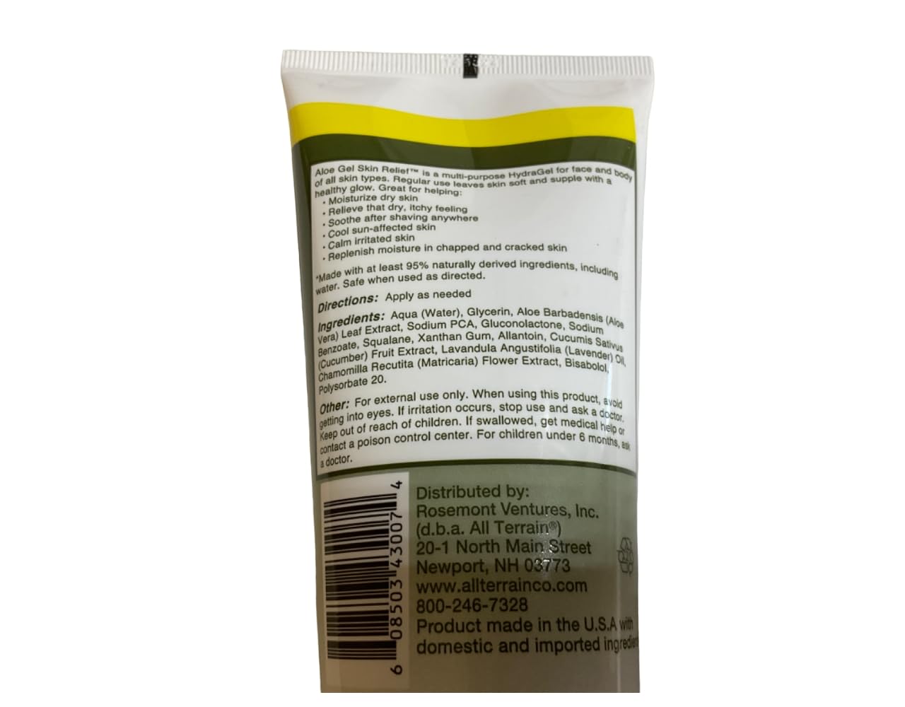 All Terrain Aloe Skin Relief Gel, 5 Ounce - 6 per case. Beauty & Personal Care All Terrain
