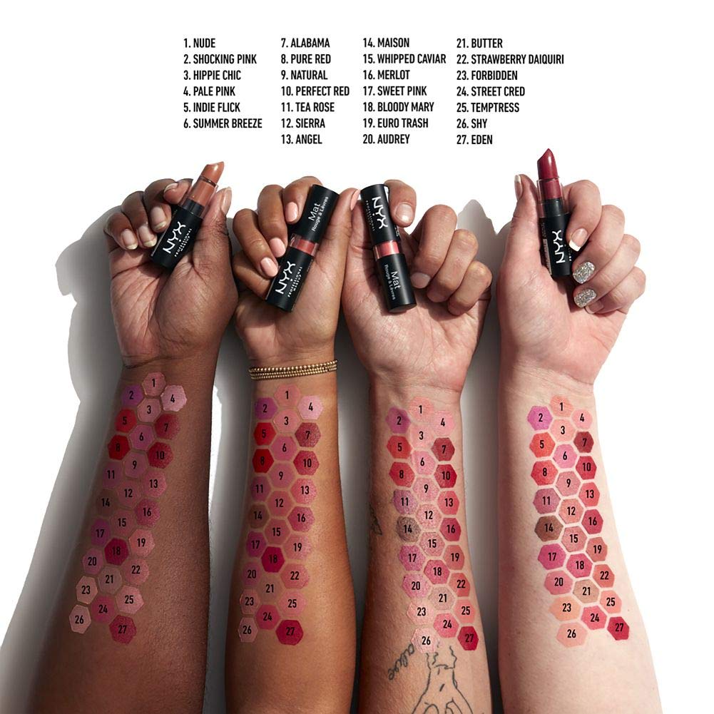 NYX PROFESSIONAL MAKEUP Matte Lipstick - Perfect Red (Bright Blue-Toned Red) Beauty & Personal Care NYX PROFESSIONAL MAKEUP