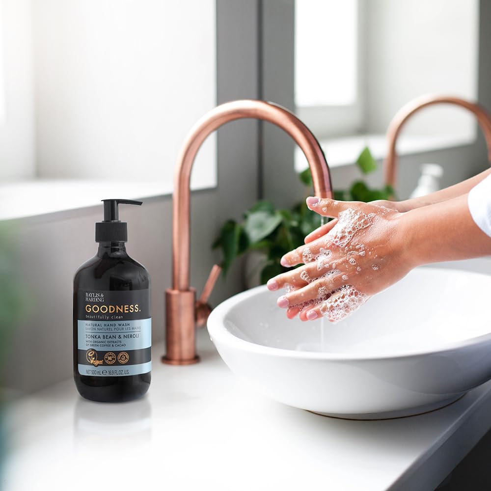 Baylis & Harding Liquid Hand Soap Wash with Dispenser, Tonka Bean & Neroli, 16.9oz/500ml Beauty & Personal Care Baylis & Harding