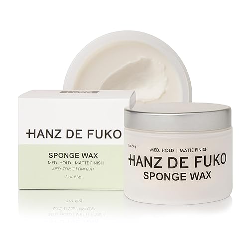Hanz de Fuko Sponge Wax - Premium Men’s Hair Styling Wax for a Medium Hold, Semi-Matte Finish - Ideal Texture Product for All Hair Types, Especially Beauty & Personal Care Hanz de Fuko