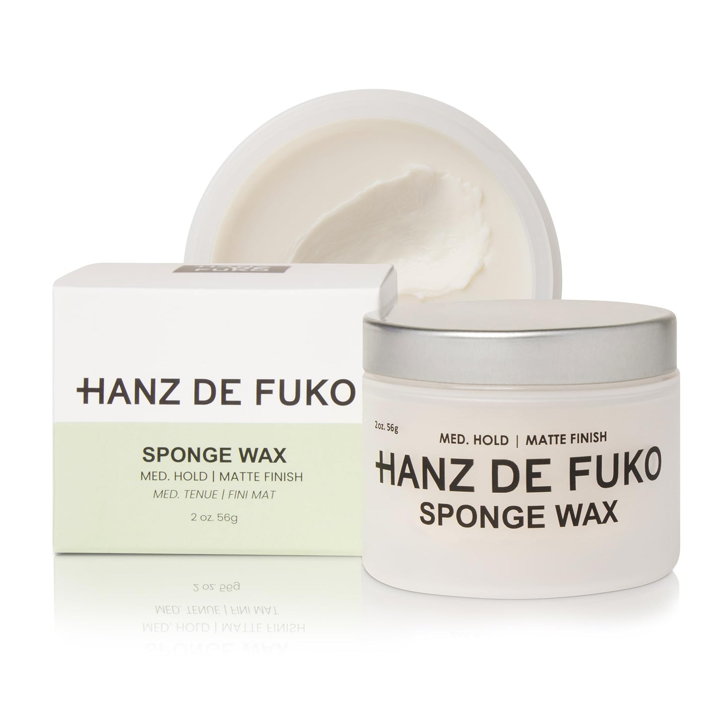 Hanz de Fuko Sponge Wax - Premium Men’s Hair Styling Wax for a Medium Hold, Semi-Matte Finish - Ideal Texture Product for All Hair Types, Especially Beauty & Personal Care Hanz de Fuko