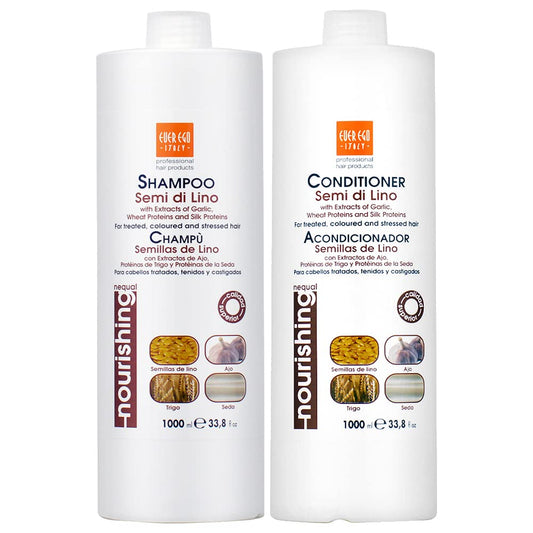 Ever Ego Semi De Lino Shampoo 33.8oz + Conditioner 33.8oz Beauty & Personal Care Ever Ego Italy