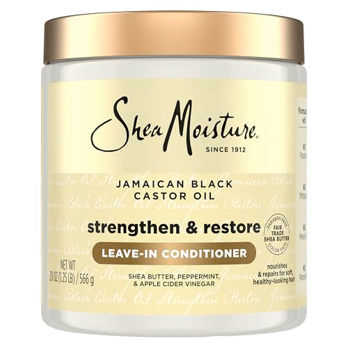 SheaMoisture Leave In Conditioner Jamaican Black Castor Oil Conditioner For Hair To Soften and Detangle Hair 20 oz Beauty & Personal Care Shea Moisture