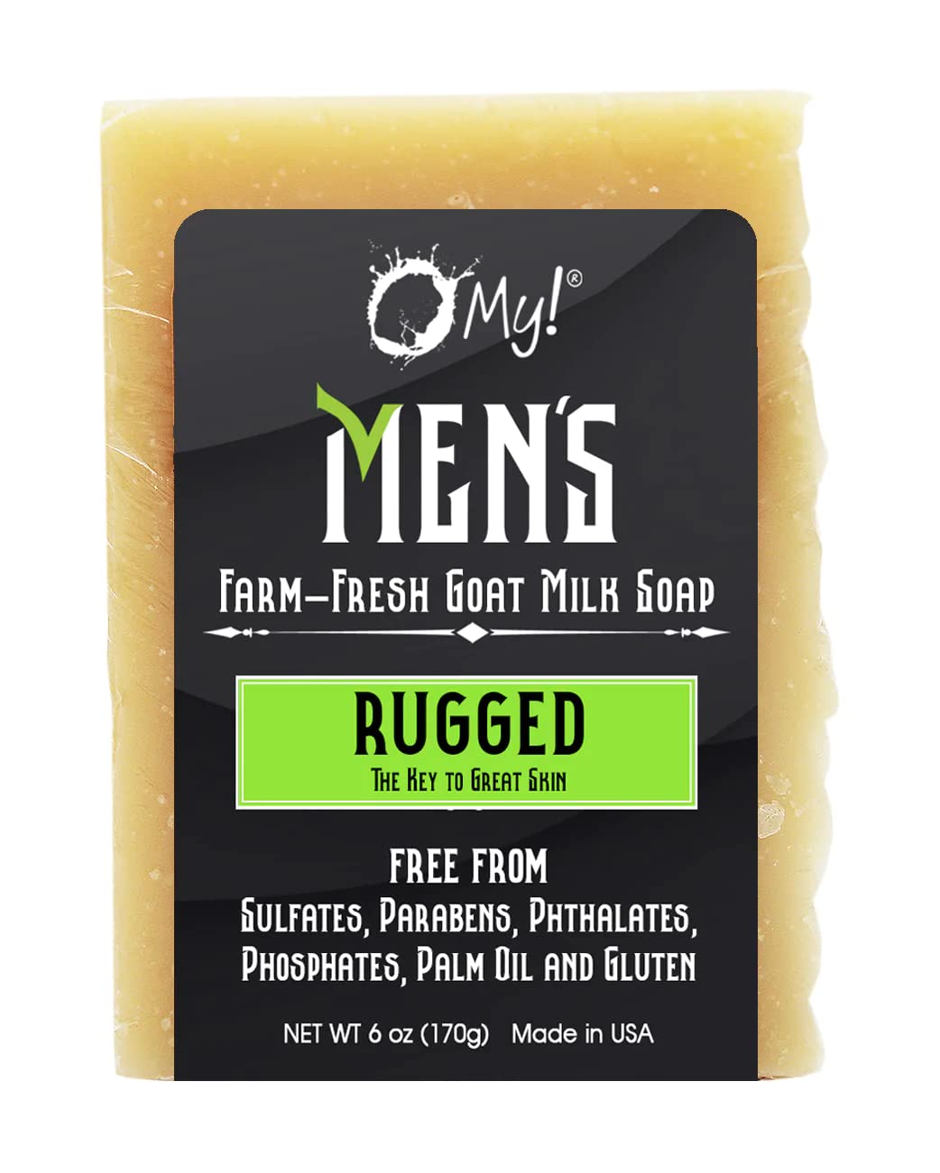 O My! Goat Milk Soap Bar 6oz | Made with Farm-Fresh Goat Milk | Free of Parabens & More | Handcrafted USA Beauty & Personal Care O My!