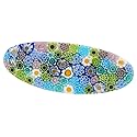Glass Of Venice Murano Glass Millefiori Oval Hair Clip - Pastels Beauty & Personal Care Glass Of Venice
