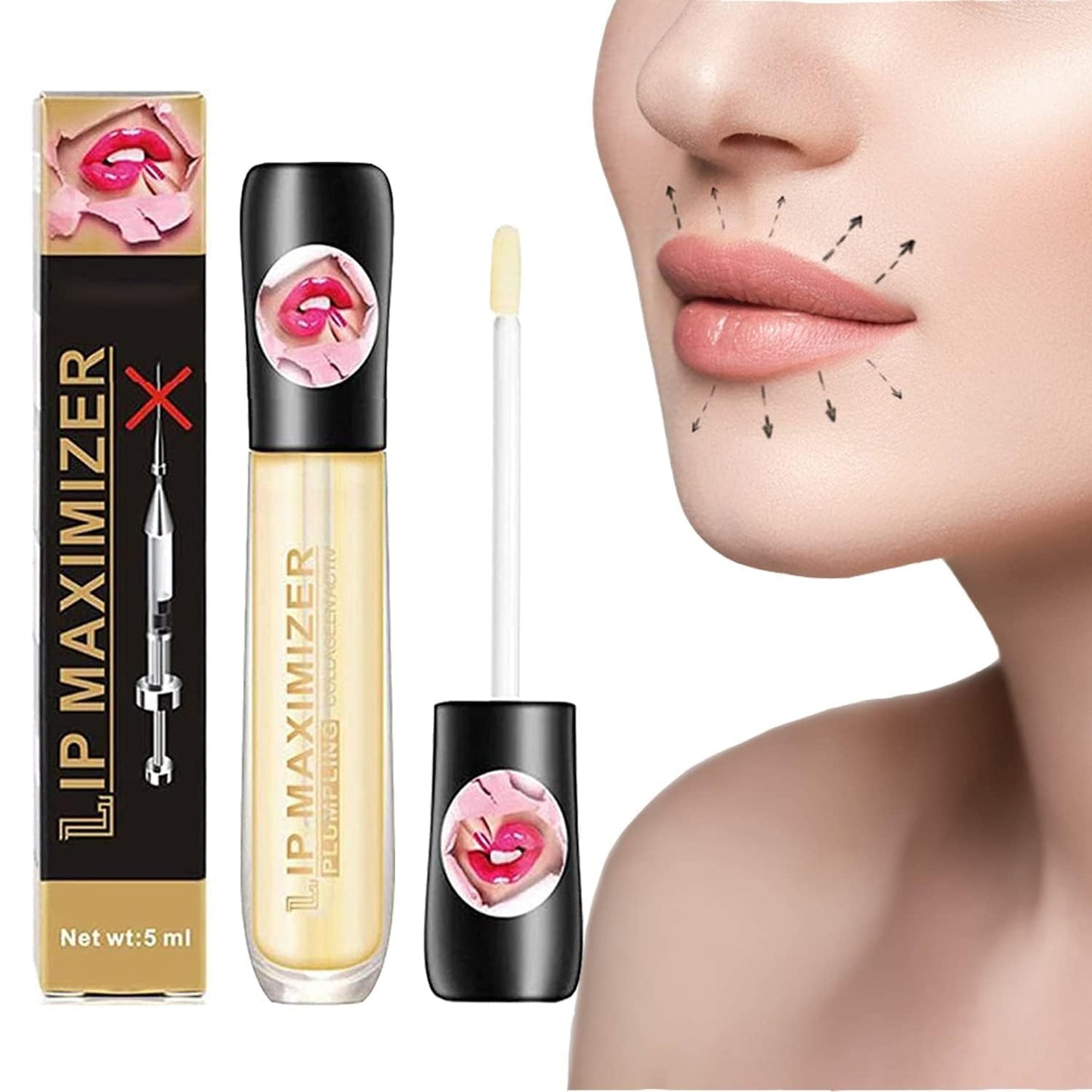 Kayswang Vitamin E Lip Plumping Serum Lip Hyaluronic Lip Plumper Instant Lip Filler for Moisturize Eliminate Dryness Wrinkles Enhances Plump Gloss Beauty and Personal Care Kayswang