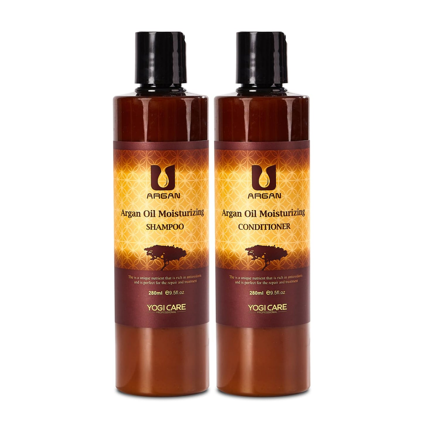 YOGI CARE Argan Oil Shampoo and Conditioner Set - Moisturizing Sulfate Free Moroccan Care- For Curly, Straight, Dry and Damaged Hair Beauty & Personal Care YOGI CARE
