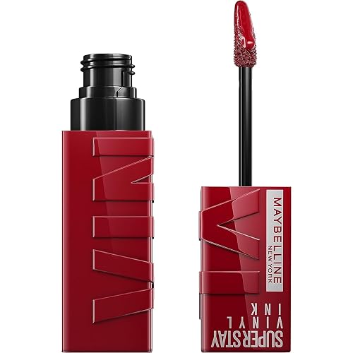 Maybelline Super Stay Vinyl Ink Longwear No-Budge Liquid Lipcolor Makeup, Highly Pigmented Color and Instant Shine, Lippy, Cranberry Red Lipstick, Beauty & Personal Care MAYBELLINE