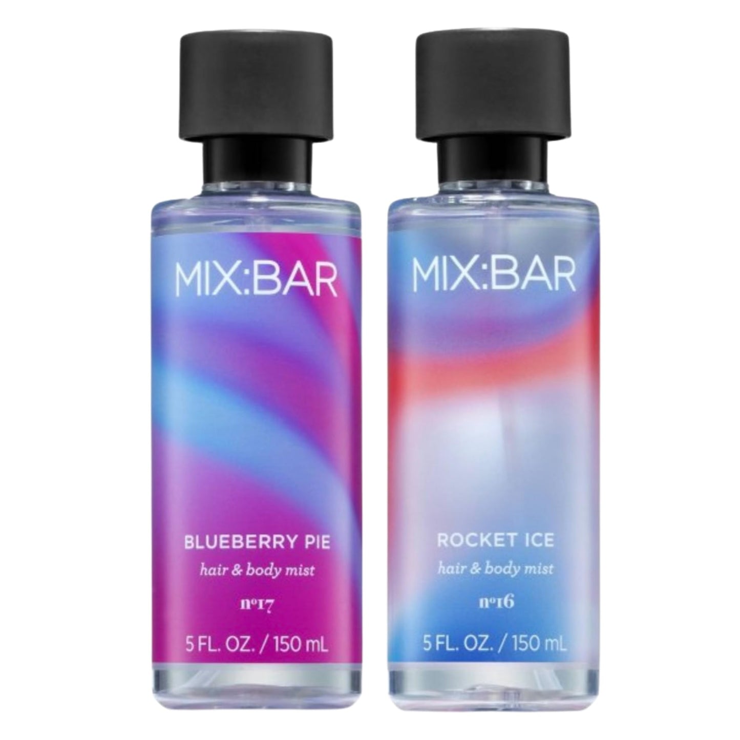 MIX:BAR Hair & Body Mist Set, Blueberry Pie & Rocket Ice, 5 Fl Oz Each Bottle Beauty & Personal Care MIX:BAR