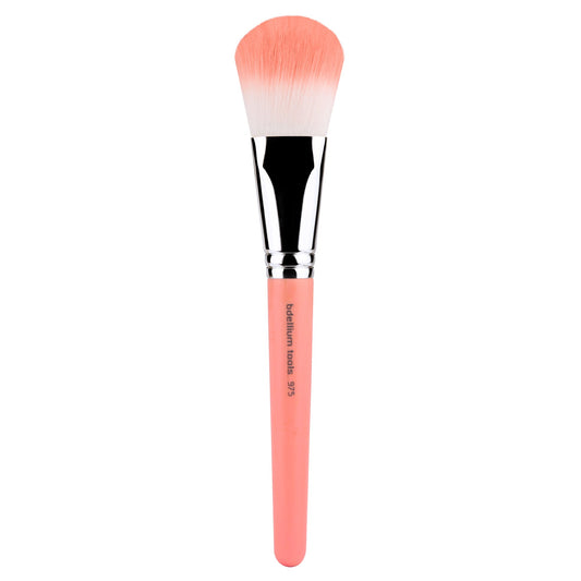 Bdellium Tools Professional Makeup Brush - Pink Bambu Series 975 Mixed Powder - With Soft Synthetic Fibers, For Powder Application (Pink, 1pc)