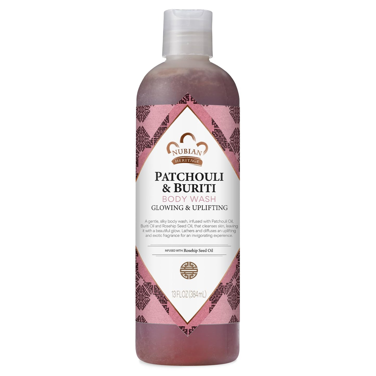 Nubian Heritage Body Wash, Patchouli & Buriti - Toning & Uplifting Shower Essentials Body Soap with Aloe Vera & Rosehip Seed Oil, 13 Oz Beauty & Personal Care Nubian Heritage
