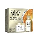 Olay Vitamin C Face Mask Kit, Exfoliator Kit with Mask, Silica, & Exfoliating Aha Peel 4.2 Fl Oz Beauty & Personal Care Olay