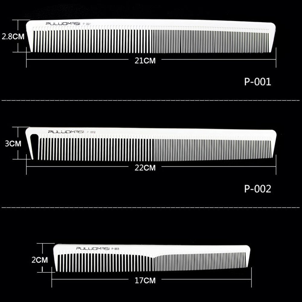 White salon professional barber carbon comb heat-resistant anti-static hair comb set of 8 hairdressers preferred…