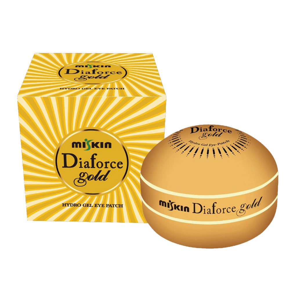 [made in korea] MISKIN Diaforce 60 sheets Gold & Diamond Hydro-Gel Eye Patch eye mask by miskin Beauty & Personal Care Miskin