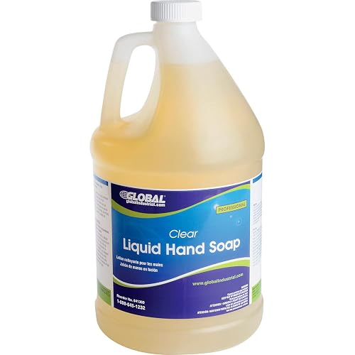 Global Industrial General Purpose Liquid Hand Soap, Floral Scented, Clear, 1 Gallon Bottle, 4/Bottles, Commercial & Industrial Liquid Hand Soap Refill Beauty & Personal Care Global Industrial