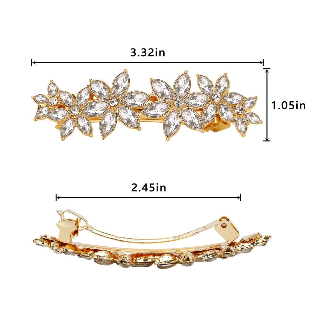 Flower Luxury Jewelry Design Pearl Hair Clips Hairpin Rhinestone Hair Barrette Clip,Women Girls Hair Accessories for Party Wedding Daily Diamond Clips Beauty & Personal Care Wingchold