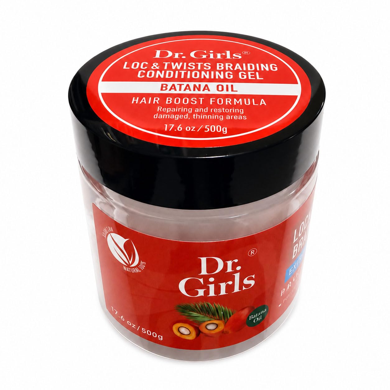 Dr Girls Super Grow Loc & Twists Braiding Conditioning Gel with Biotin & Castor Oil - Extra Mega Hold, 17.6 oz (Batana Oil) Beauty & Personal Care R&B Collection