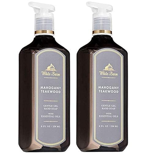 Bath and Body Works MAHOGANY TEAKWOOD Gentle Gel Hand Soap 8 Fluid Ounce, set of 2 Beauty & Personal Care Bath & Body Works