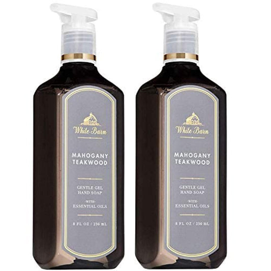 Bath and Body Works MAHOGANY TEAKWOOD Gentle Gel Hand Soap 8 Fluid Ounce, set of 2 Beauty & Personal Care Bath & Body Works