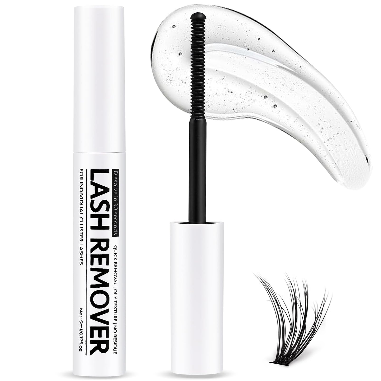 Miuffue Eyelash Glue Remover 5ML Cluster Lash Remover for False Lashes, Bond and Wispys, Gentle Non-irritating Mascara Wand Beauty and Personal Care Miuffue Default Title
