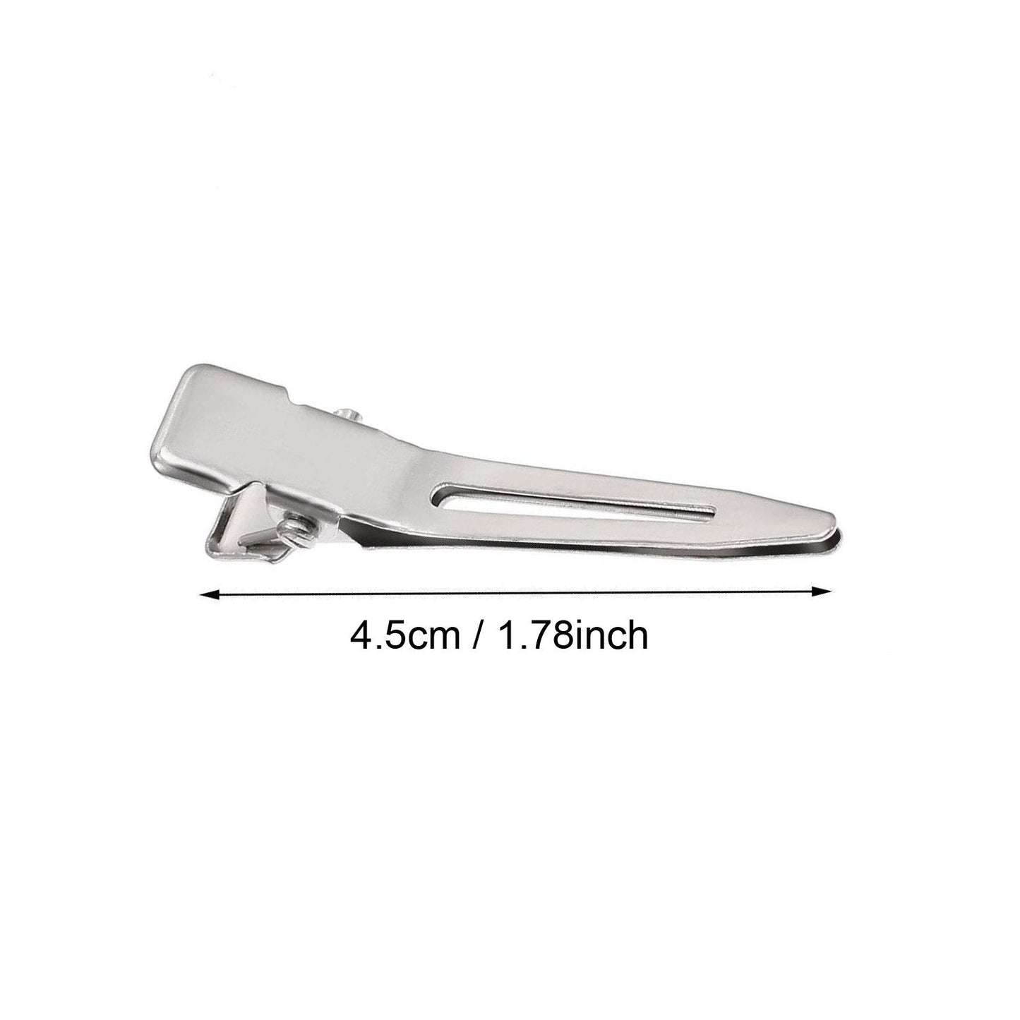 50 PCS Hairdressing Single Prong Pin Curl Clips 1.78 Inch Metal Alligator Hair Clips for Hair Extensions, Hair Salon, Barber, Stylist Beauty & Personal Care lasenersm