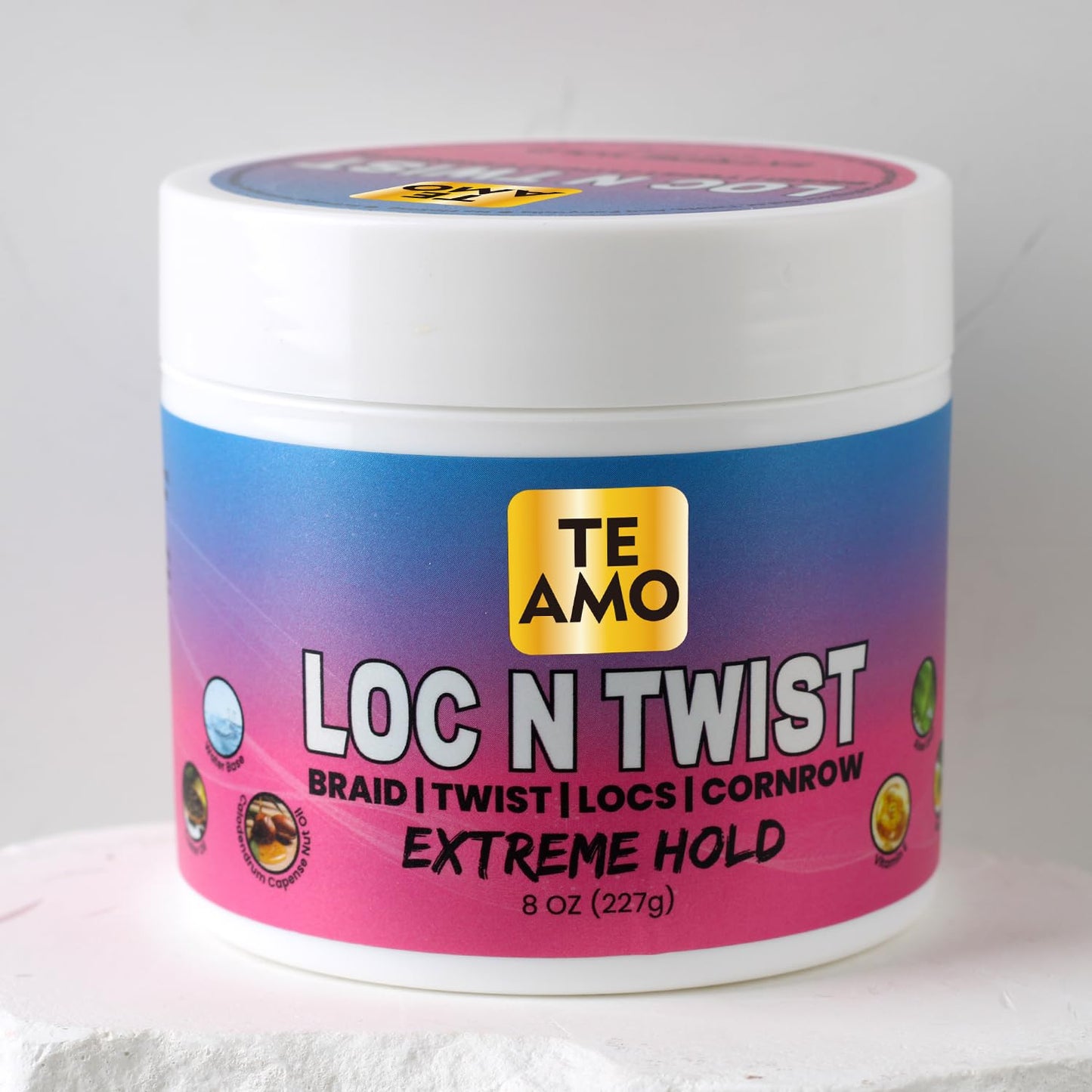 Te Amo Braiding Gel - Extreme Hold Braid | Cornrows | Long-Lasting Braiding Gel | Lock N Twist | No Flaking, High Shine for Braids, Locs, Twists Beauty & Personal Care Te Amo