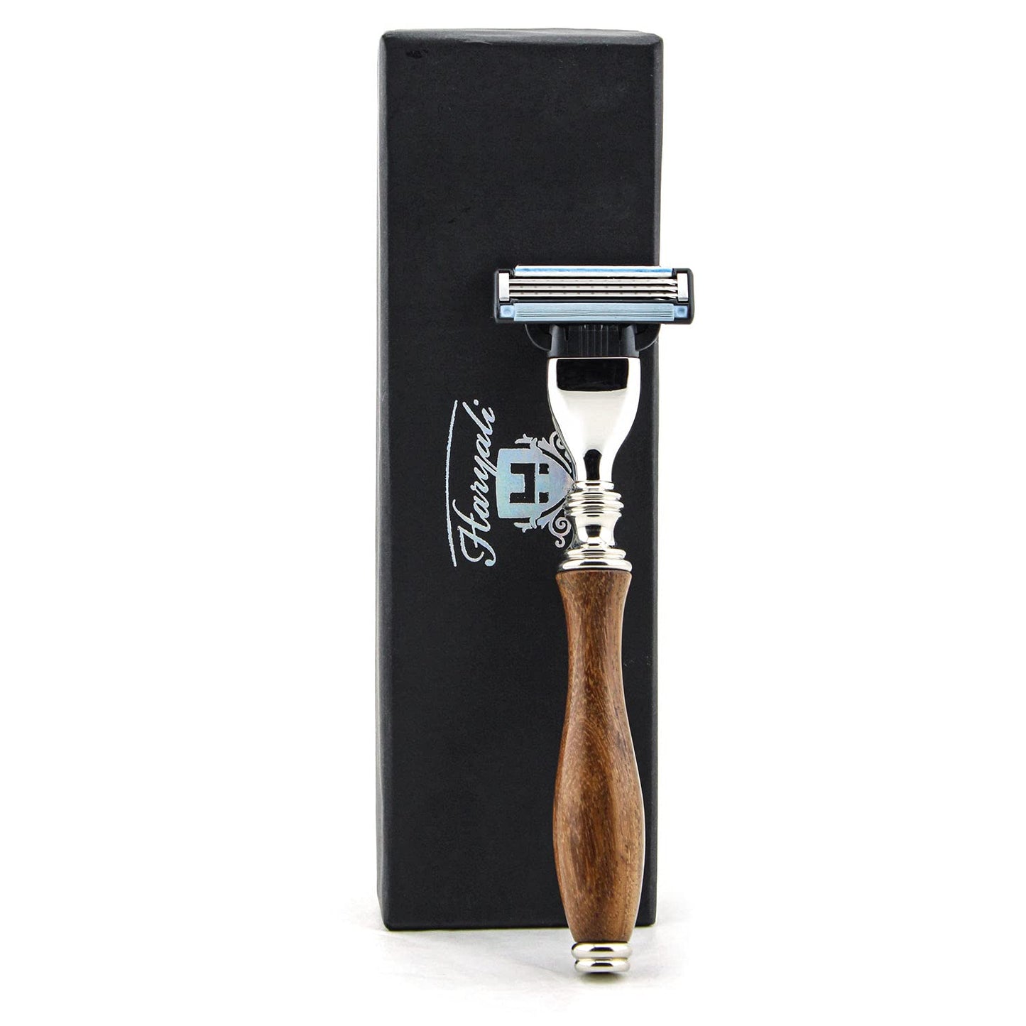 Haryali Mens Shaving Safety Razor-Wooden Handle Beauty and Personal Care Haryali London