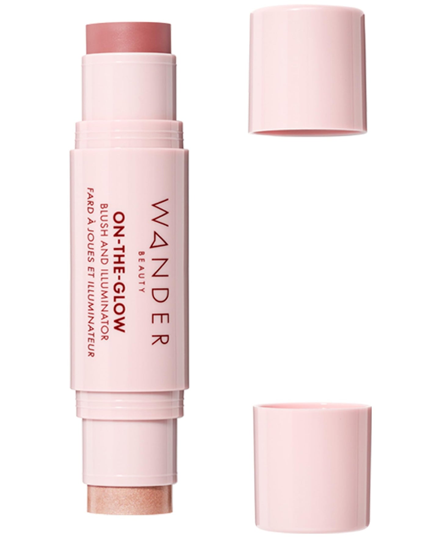 "Wander Beauty On-the-Glow Blush and Illuminator - Bare/Nude Glow - 7-in-1 Hydrating Cream Blush & Highlighting Stick - Stick Blush for Cheeks, Lip Beauty & Personal Care Wander Beauty
