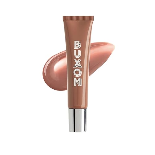Buxom Power-Full Plumping Peptide Lip Tint, High-Shine Peptide Lip Treatment Balm for 36HR Hydration & Fuller-Looking Lips, Caramel Glaze Beauty & Personal Care Buxom