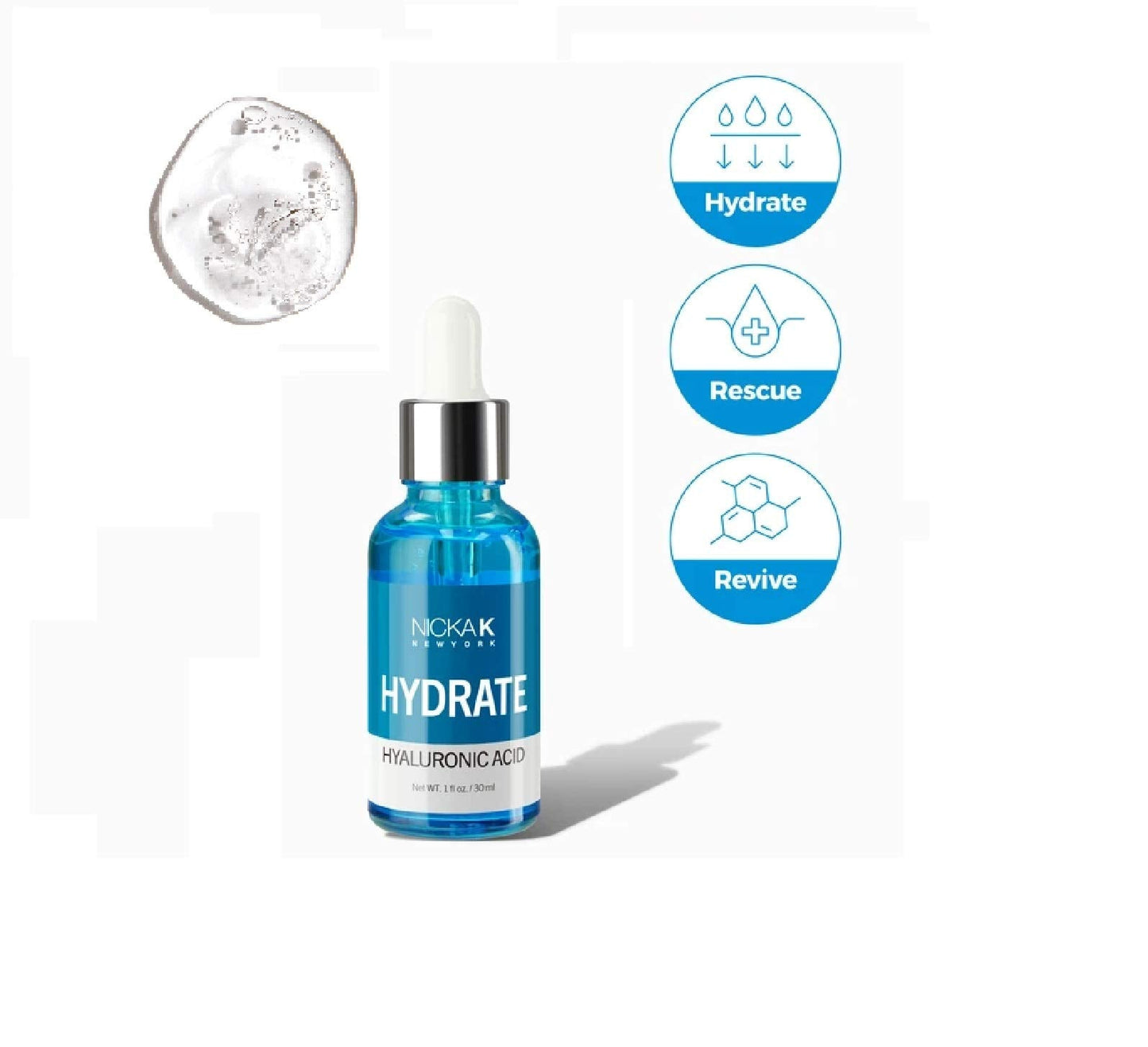 Nicka K New York Facial Serum (SSAM05 Hyaluronic Acid) Beauty & Personal Care NICKA K NEW YORK