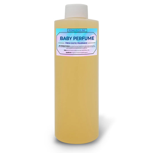 ROMERIZA INC. 4 Fl Oz Baby Perfume Fragrance Body Oil - Luxury Unisex Baby Oil Perfume with Long Lasting Baby Powder Scent, Uncut Perfume Oil, Scented Beauty & Personal Care ROMERIZA INC.