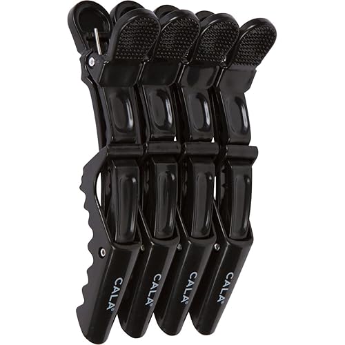 Cala Black croc hair clips 4 count, 4 Count Beauty & Personal Care Cala