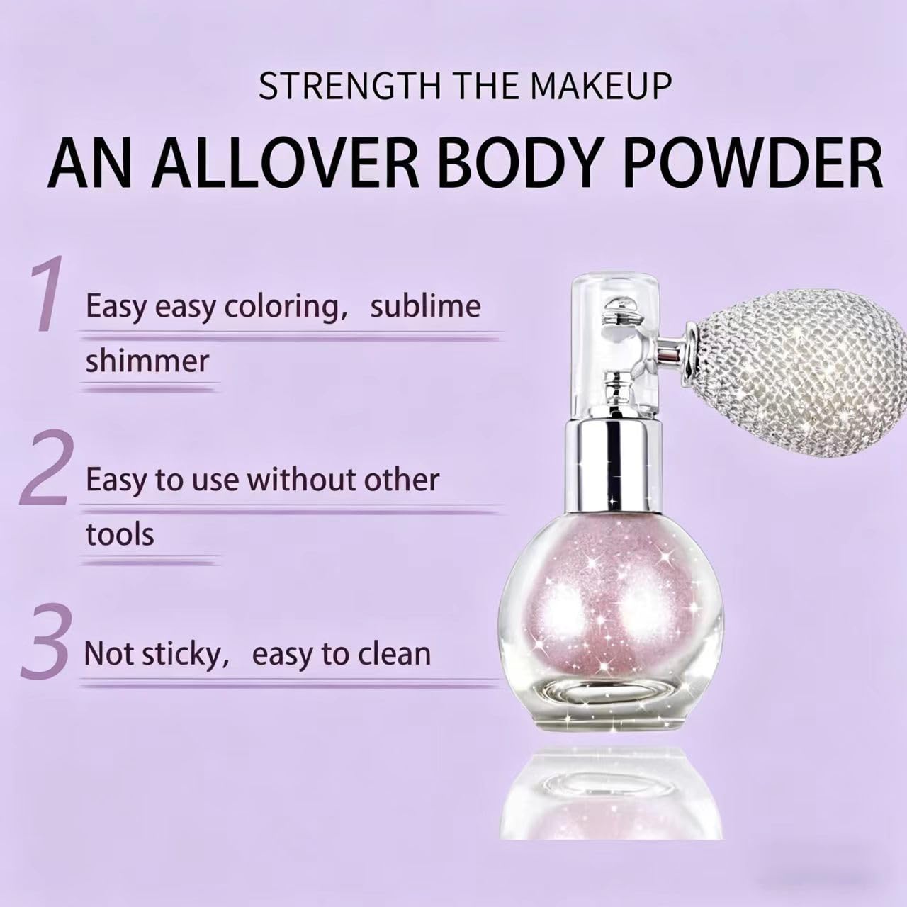 Glitter Powder Spray, Loose Shimmer Powder, Highlighter Spray Makeup for Face Body Hair, Lasting Glitter Hairspray, Cosmetic Sparkling Body Makeup Beauty & Personal Care Shunrenful