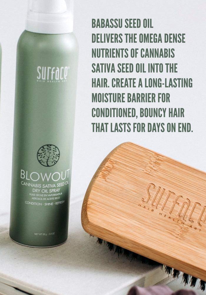 Surface Hair - Blowout Dry Oil Spray - Organic Ingredients for Women and Men, Heat-Resistant with Babassu Oil for Lightweight Conditioning for Longer Beauty & Personal Care SURFACE