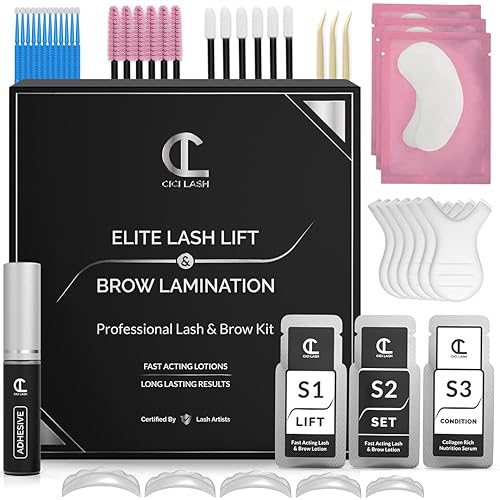 2 in 1 Lash Lift Kit and Brow Lamination Kit | Instant Perming, Lifting & Curling for Eyelashes & Eyebrows | Professional Salon Results Lasting 6-8 Beauty & Personal Care CICI Lash