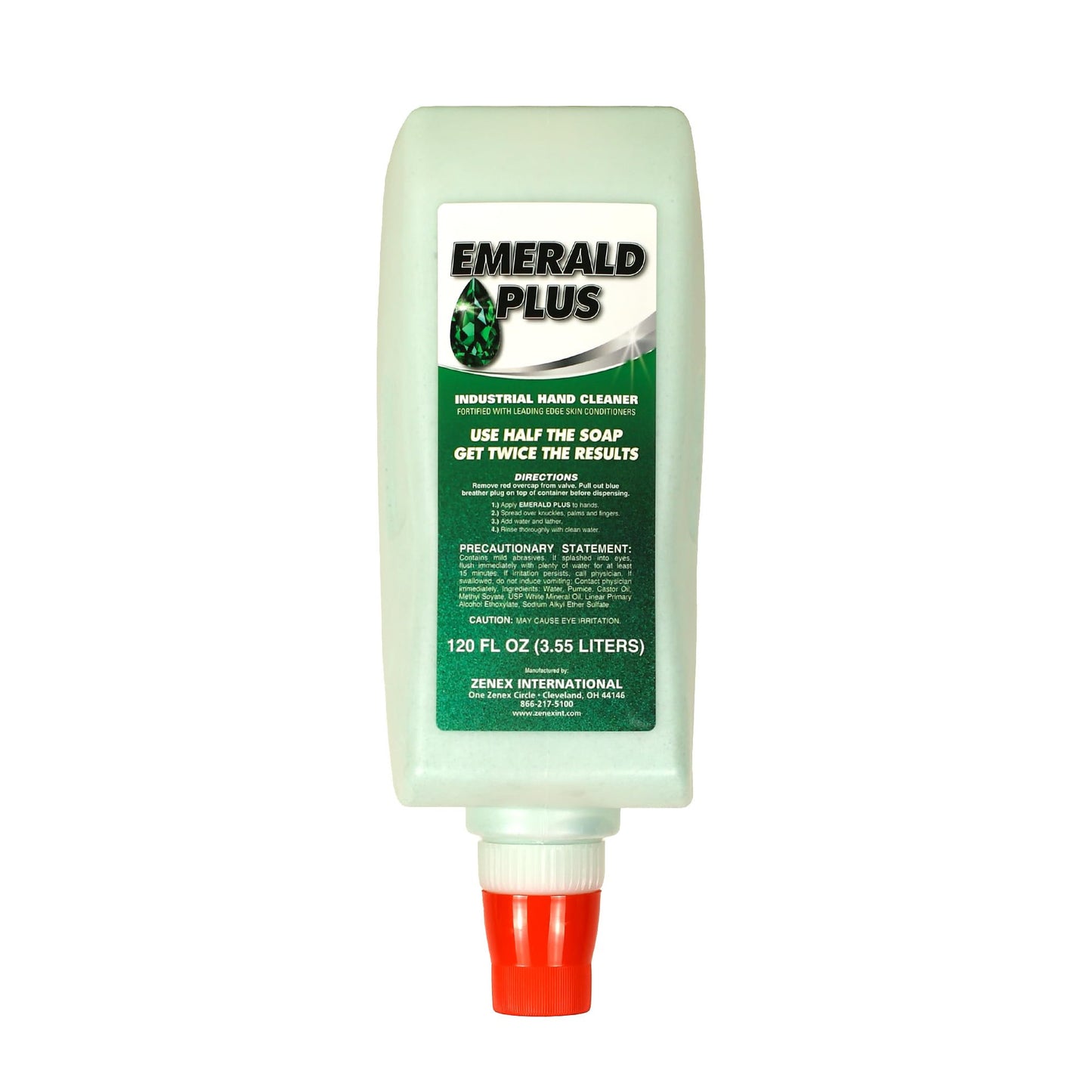 Zenex Emerald Plus Hand Soap - Industrial Hand Cleaner | Heavy Duty Detergent & Pumice Shop Soap | Dissolves Grease, Oil, Tar, Paint | Lemon Scent | Beauty & Personal Care Zenex