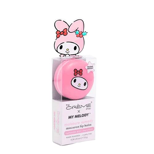 The Crème Shop x My Melody Moisture Remedy Macaron Lip Balm Korean Lip Balm with Murumuru Butter and Hyaluronic Acid Beauty & Personal Care The Crème Shop