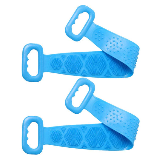 2pcs Long Strip Back Scrubber Bath Shower Scrubber Silicone Body exfoliator Body Massage Silicone loofah Back Massager Bath Brush Brush Deep Cleaning Beauty and Personal Care Hemoton