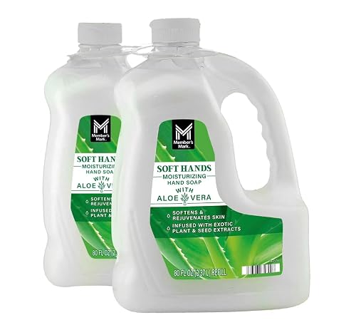 Member's Mark Aloe Vera Moisturizing Liquid Hand Soap, Gentle Cleansing & Soothing Formula, Large Refill Size, 80 fl oz, 2 Pack (160 fl oz Total) Beauty & Personal Care MEMBER´S MARK