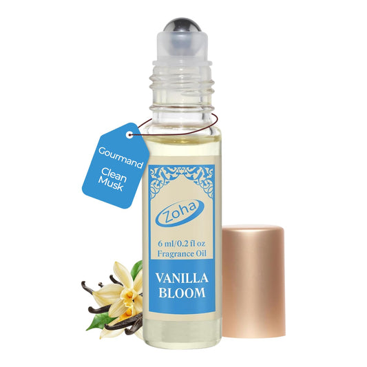 Zoha Vanilla Bloom | Roll on Perfumes for Women & Men | Alcohol-free Vanilla Perfume Oil | Travel Size Long Lasting Fragrance | 6ml Roller Beauty & Personal Care Zoha