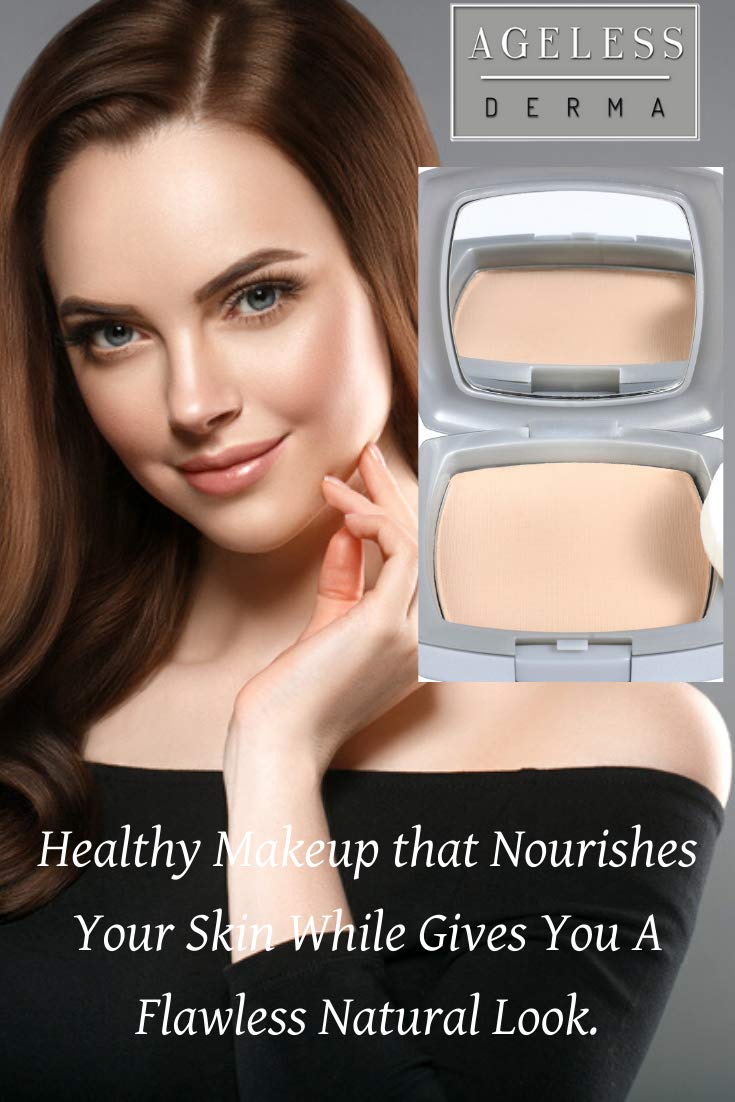 Ageless Derma Pressed Mineral Foundation Makeup Tawny With Vitamin and Green Tea Extracts Beauty & Personal Care Ageless Derma