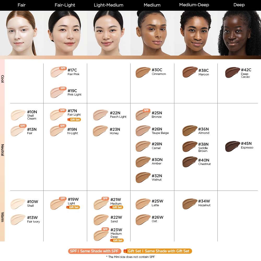 JUNG SAEM MOOL Essential Skin Nuder Cushion | Natural Finish, Buildable Coverage Cushion Foundation by Korean Makeup Artist (Refill Not Included, 0.49 Beauty and Personal Care JUNG SAEM MOOL