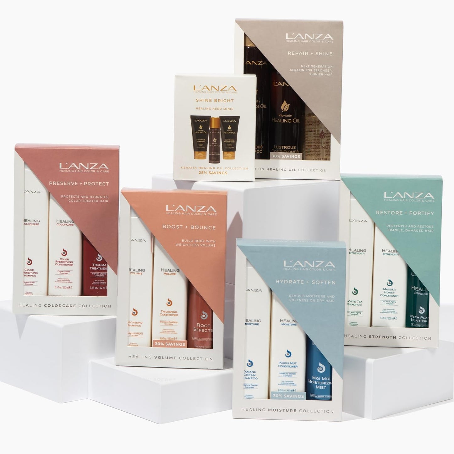 L'ANZA Healing Volume Trio Hair Kit, Thickening Shampoo and Conditioner with Root Effects Mousse Hairspray in a Gift Box, Luxury Hair Care Kit Beauty & Personal Care L’ANZA
