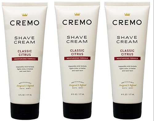 Cremo Shave Cream Classic Citrus Shaving Cream for Men, 6 Fluid Ounce (3 Pack) Beauty & Personal Care Cremo