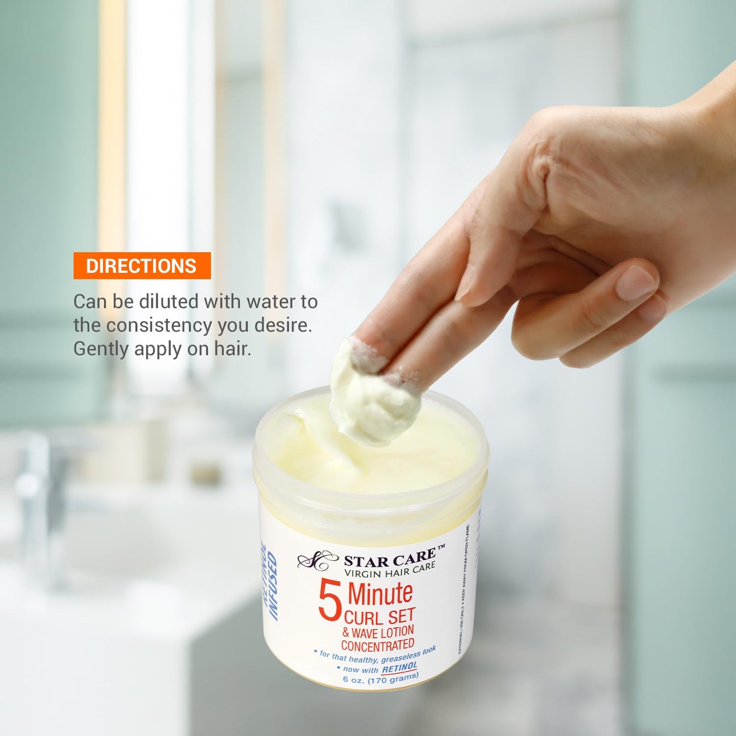 STAR CARE 5 Minute Curl Set & Wave Lotion concentrated with Retinol, Adds Sheen, Repairs & Moisturizes, Ideal for Hairpieces, Braids & Perms 6oz/170g Beauty & Personal Care STAR CARE