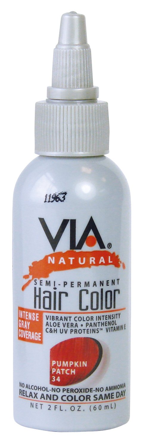 Via Natural Semi Permanent Hair Color 2oz 1PC (#34 - Pumpkin Patch) Beauty & Personal Care Via Natural