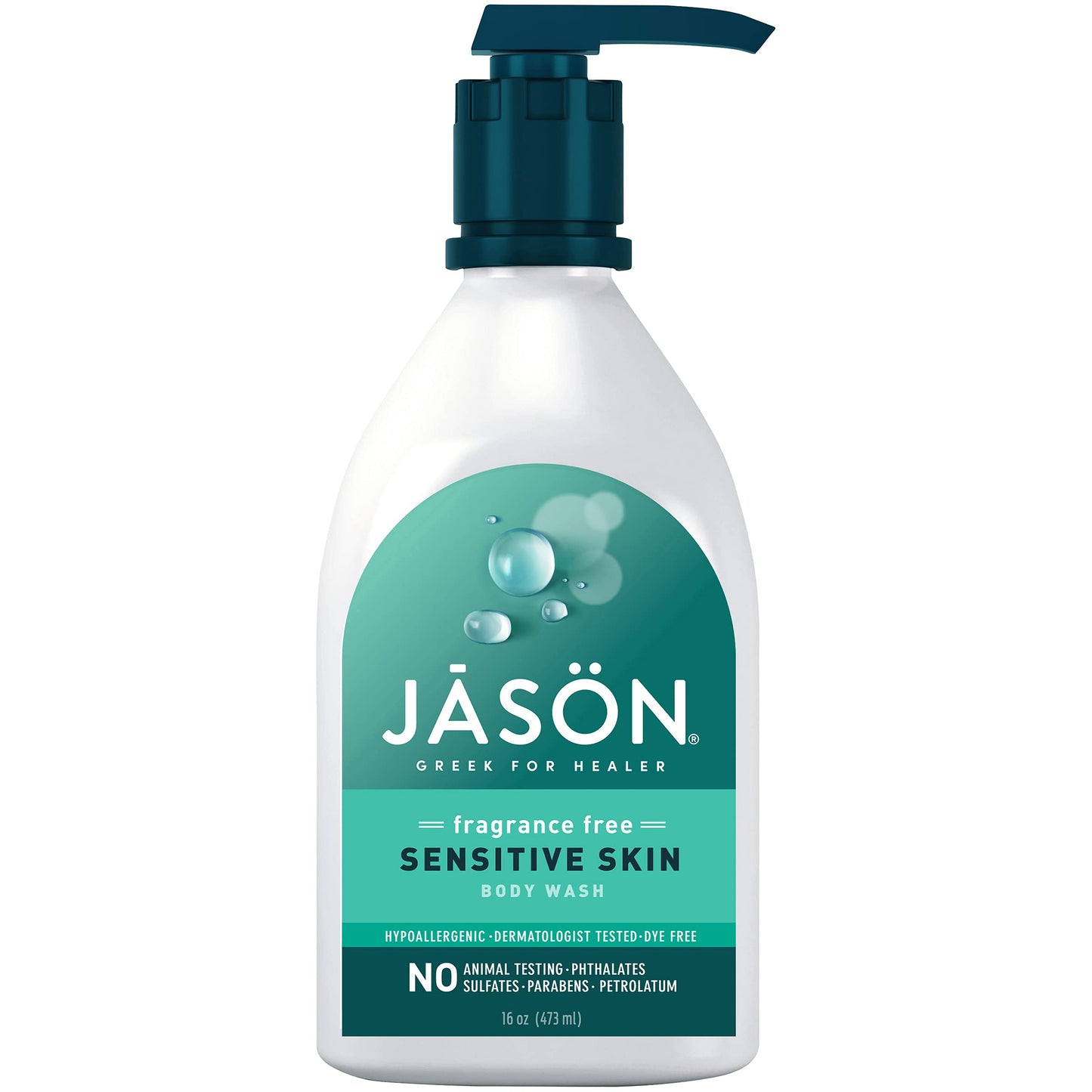 JASON Sensitive Skin Fragrance Free Body Wash, For a Gentle Feeling Clean, 16 Ounces Beauty & Personal Care JASON