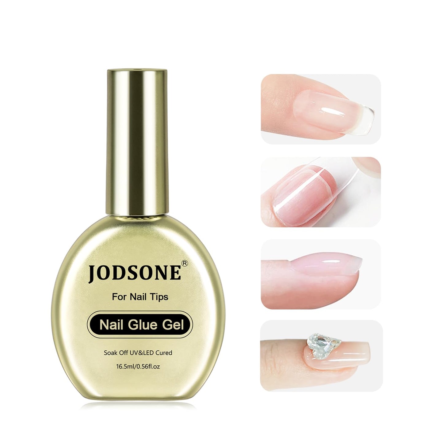 JODSONE Nail Glue Gel - 16.5ml 4-in-1 Formula for Tips, Base Coat, Builder Gel & Rhinestones. Achieve Long-Lasting, Salon-Quality Art at Home Requires Beauty and Personal Care JODSONE Default Title